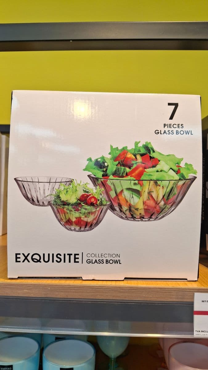 Exquisite 7-Piece Glass Bowl Serving Set