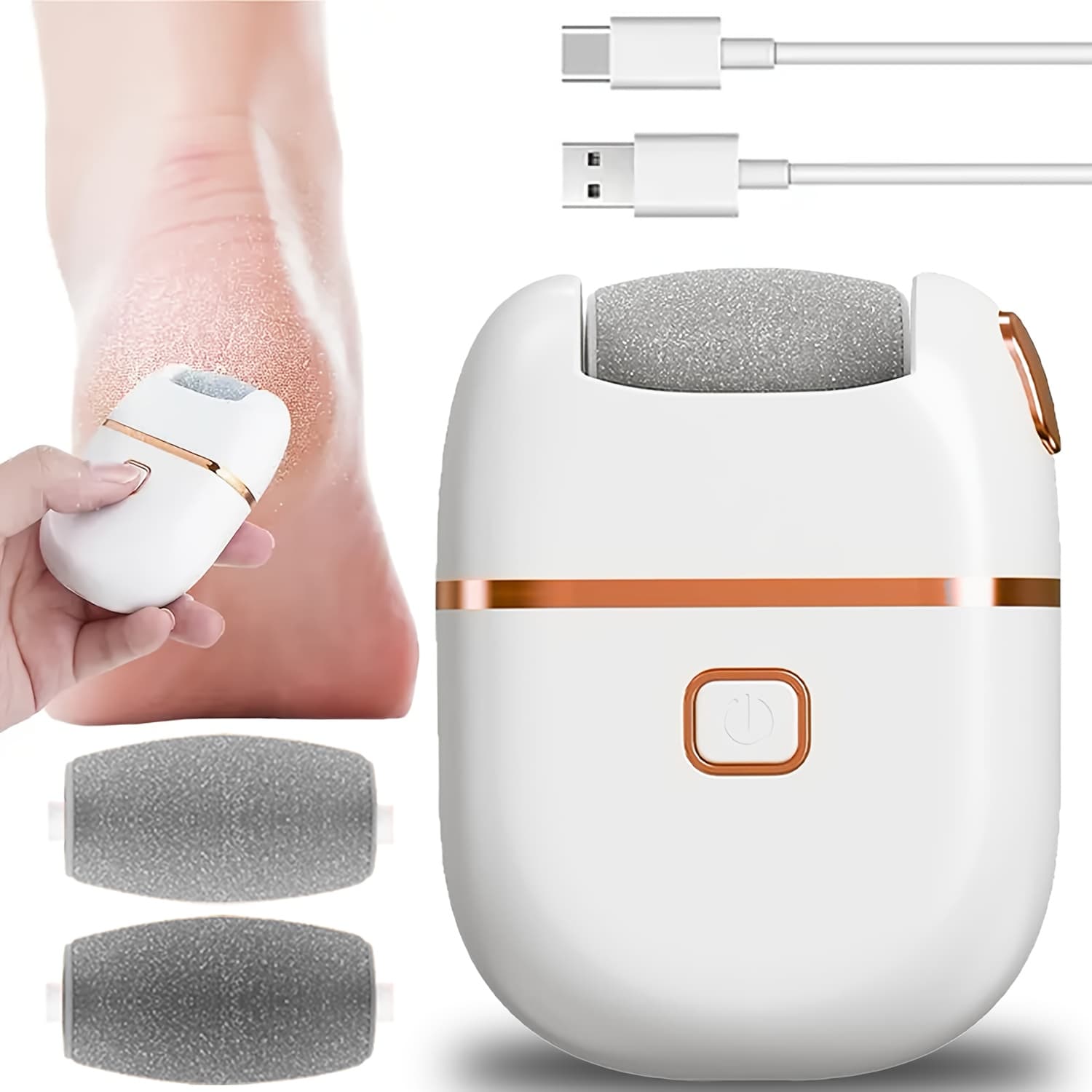 Electric Foot Scrubber- Usb-Powered Electric Exfoliator