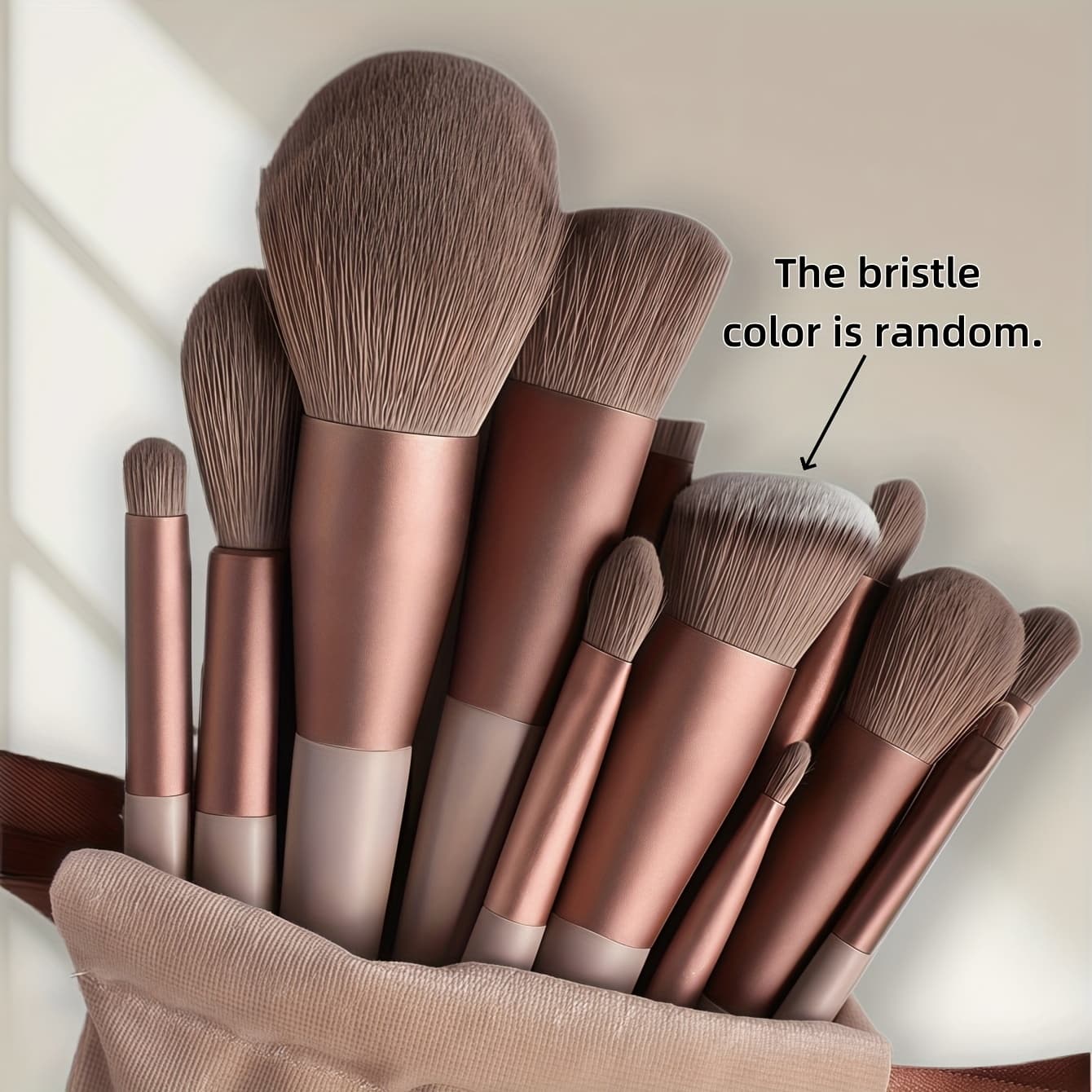 13pcs Professional Makeup Brush Set Soft Fur Beauty Eye Shadow Foundation Blush Cosmetic Brushes Brush Bristles in Random Colors