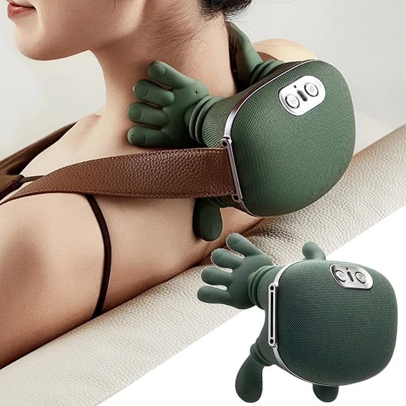 Portable Neck & Shoulder Massager with Hand-Like Grips