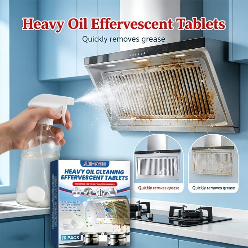 Heavy Oil Cleaning Effervescent Tablets (10 Pack)