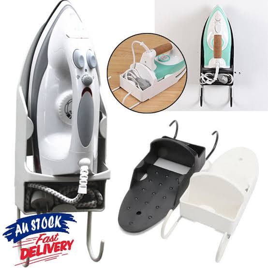 Wall-Mounted Iron Holder with Cord Storage